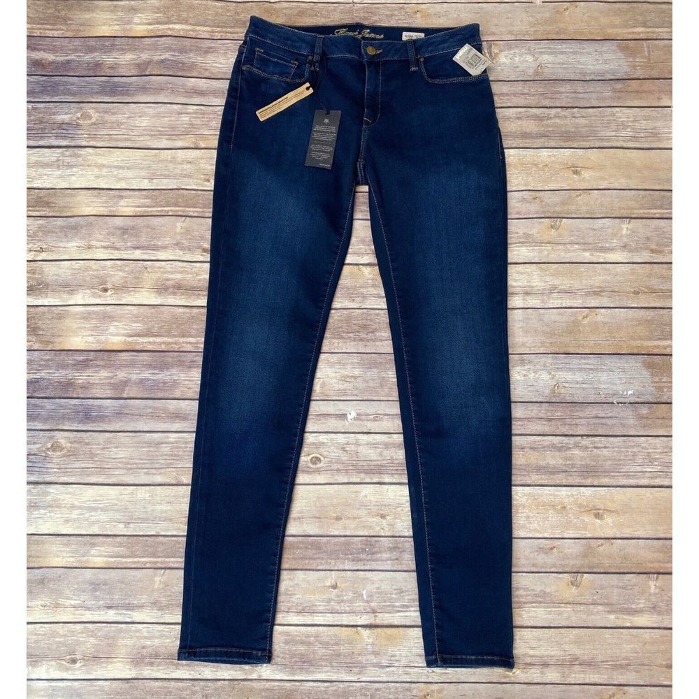 Mavi Alexa Mid Rise Skinny Jeans Deep Sateen Shanti 32 - Picture 3 of 6